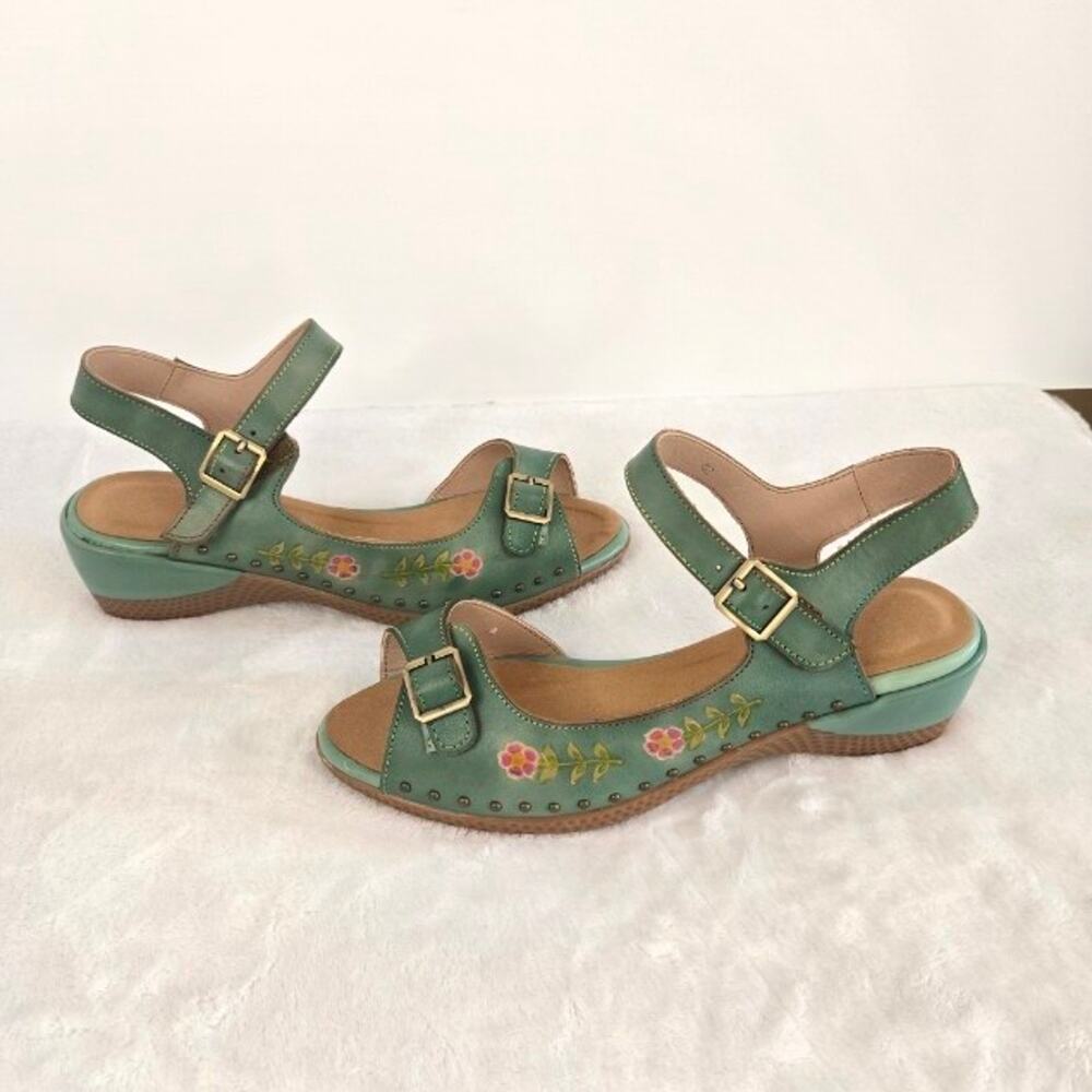 Cherry Blossom Breeze Sandals Women’s Floral mint green Sandals